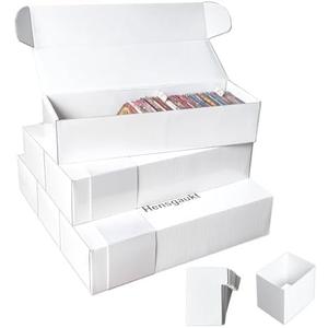 Pokemon Trading Card Binder Storage Box for Sports Baseball Football Cards with Dividers Toploader Holder, MTG Deck Box, Durable 600+ Card Capacity Cardboard Organizer (12 Packs)