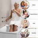 16 Inch Anti Slip Shower Grab Bar Handle, ZUEXT Chrome Finish Stainless Steel Bathroom Grab Bar, Knurled Bathroom Balance Bar,Safety Hand Rail Support,Handicap Elderly Injury Senior Assist Bath Handle