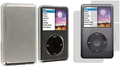Clear Transparent Hard Case Cover + Screen Protector for iPod Classic 80GB 120GB 160GB 6th Generation