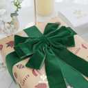 2 x MEEDEE Forest Green Velvet Ribbon 1.5 Inch Single Face Nylon Velvet Ribbon 10 Yards Spool Dark Green Ribbons for Christmas Tree, Gift Wrappig, Rustic Wreath, Velvet Bow, Hair Bows, Home Decor