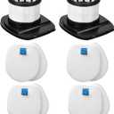 IX140 IX141 IX142 Filters, Lichelete IX141 Filters for Shark Rocket Pet Pro IZ140 IZ140C IZ141C IZ142 UZ145 Stick Vacuums, Part 616FJ140 and 617FJ140, 2 Pack Filter, 4 Pack Foam and Flet Filter Kit