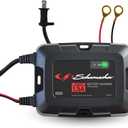 Schumacher Electric 1.5A Onboard Car Battery Charger and Maintainer, 3-in-1 Solution, for 6V/12V Power Sport, Automotive, and Marine Batteries, SC1587