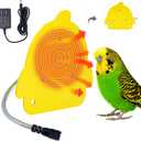 Bird Heater for Cage Parakeets & Conure, Warm Bird Perch Stand, Yellow, Comfortable, Metal, Indoor, 5.4 x 4.72 x 0.6 inches, 0.331 kg