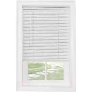 Cordless 1" Vinyl Mini Blind, 28" Wide x 64" Long, White