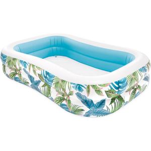 INTEX 57177EP Tropical Swim Center Inflatable Family Pool: 159 Gallon Capacity 90" x 60" x 19"