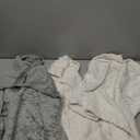 SnowStorm Luxe® Blankets 100% Polyester White and Grey, 30x22"