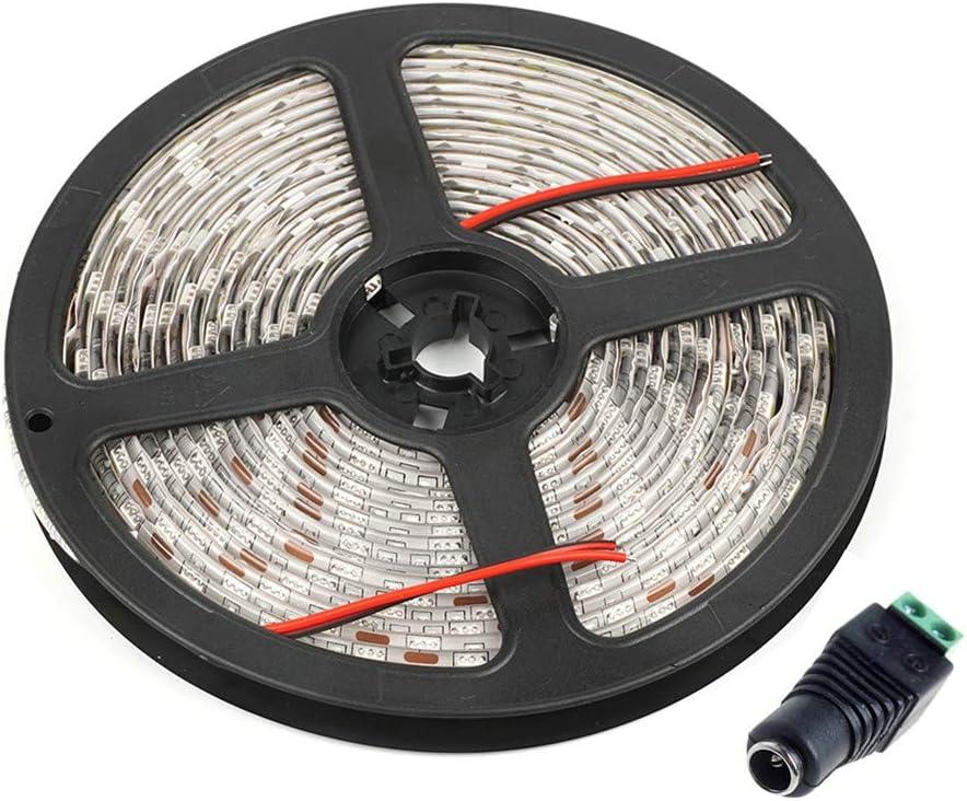 12V LED Strip Light Warm White,16.4ft Waterproof Flexible Rope Light, 300LEDs SMD5050 Tape Ribbon Light for Home,Party, Bedroom,12V Power Supply Not Included (Warm White)