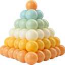 Ball Pit Balls, Safe Non-Toxic BPA-Free Crush-Proof Plastic Balls for Toddlers, Gift for Kids Birthday & Christmas, for Indoor Playpens, Party Decorations & Amusement Activities (100PCS, Orange)