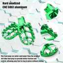 Motorcycle Foot Pegs Footpegs for CRF50 CRF70 CRF110 XR50 XR70 | CNC Aluminum, foot Rests,for XR110 CRF XR 50 70 110 M2R SDG DHZ KAYO Dirt Bike Pit Bike,Green