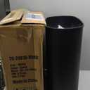 BestOffice Black Plastic Touch Free High-Capacity Garbage Can with Lid, 49L/13G, Rectangular, Quiet Close, Kitchen, Bedroom, Bathroom, Office