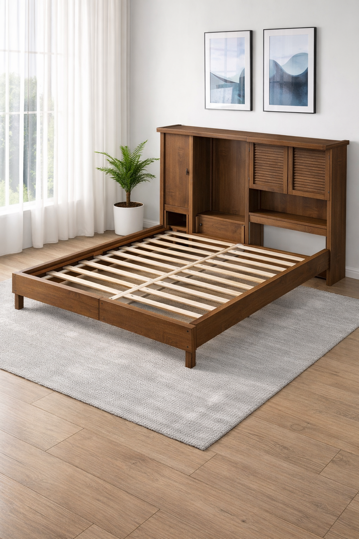 Queen Murphy Bed With Shelf