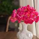 Letjolt Ranunculus Artificial Flower ROSEO Pink Silk Flowers Faux DIY Bouquet for Wedding Engagement Centerpieces Arrangements Bridal Shower Decorations Home Decor 18pcs