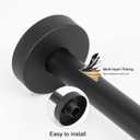NearMoon Shower Arm, Extra Extension Arm with Flange, Stainless Steel Wall-Mounted Showerhead Extender Pipe (20 Inch, Matte Black)