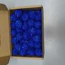 M METERXITY 60-Pack Glitter Pom Pom Balls, 1 in/2.5 cm Mini Tinsel Sparkle Balls for Arts/DIY Crafts/Party Decoration/Christmas/Cat, Soft Assorted Puff Ball [Sapphire Blue]