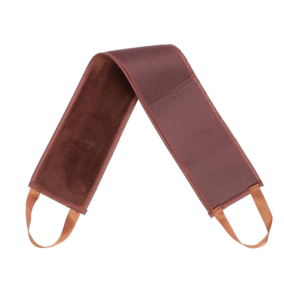 1Pc Back Beautify Belt for Tanning Oil Application Lightweight Portable Body Lotion Wiping Tool Supple Texture for Home Travel Brown Color 3ft
