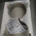 Elevated Ceramic Dog Bowl Set - Raised Dog Bowls with Non-Slip Bamboo Stand - Dog Food and Water Bowl Set - Double Dog Feeding Bowls - Suitable for Small and Medium Dogs - 28.74 OZ - 3.6 CUPS - 850 ML (Grey)