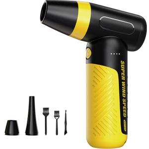 Electric Compressed Air Duster & Blower, 150000 RPM Super Power Adjustable Air Duster, 3 Speed Cordless Mini Blower, USB Rechargeable (5V/2A), Portable Dust Remover for Computer Keyboard Car