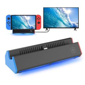 iPLYGAM Switch Dock for Nintendo Switch1/OLED, Portable Switch Docking Station with 4K HDMI/USB Port/Type Port, Replacement for Nintendo Dock Charging Stand (No Cable Included)