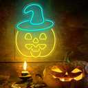 Halloween LED Neon Sign, 9 inches x 25 inches, Acrylic, Wall Mount, USB Powered, Modern Style, Perfect for Home Decor & Gifts