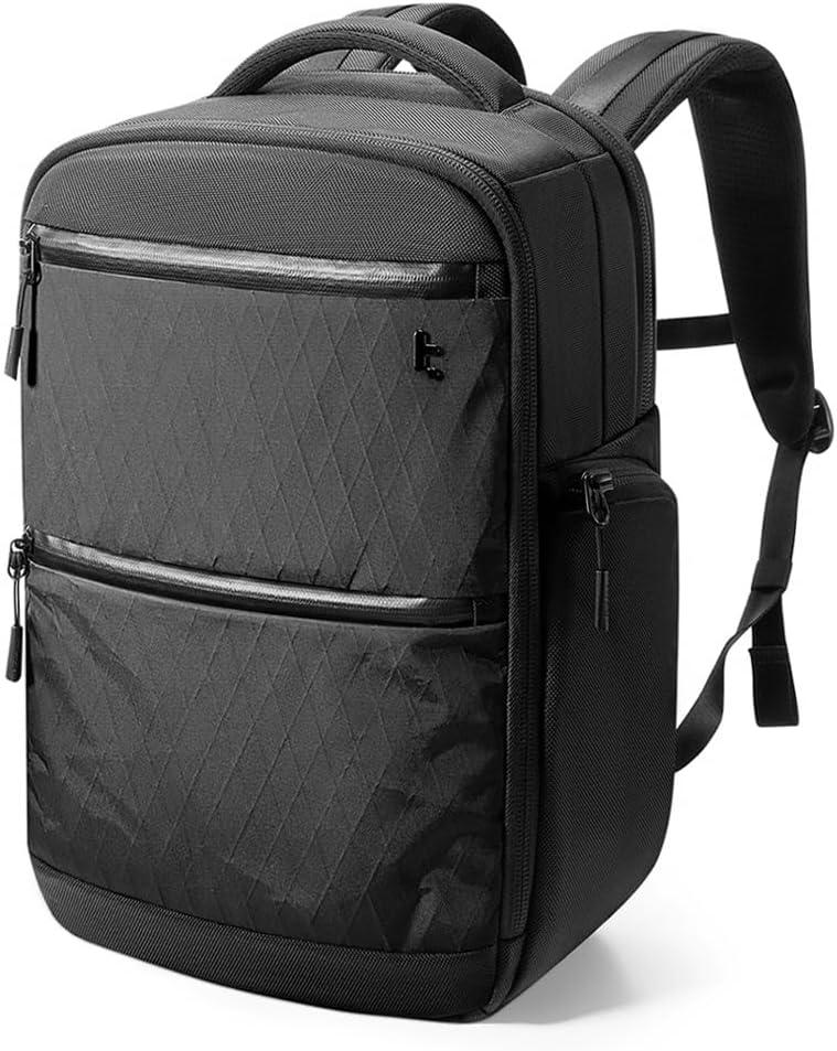 tomtoc Laptop Backpack X-Pac Techpack Designed for Business Professional Commuter, City Compact Backpack for 16-inch MacBook Pro, Black (28L)