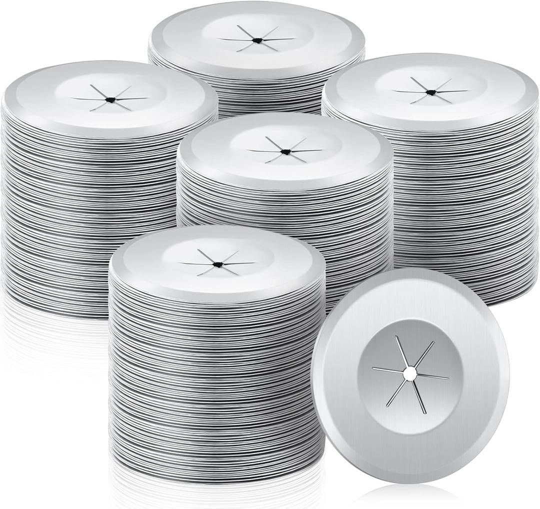 1.5 Inch Perforated Insulation Pins Self Locking Washers Flat Washer Round Galvanized Steel Plaster Washers for Wall and Ceiling (1000 Pieces)