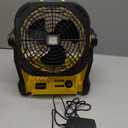 Battery Operated Fan for Dewalt 20V Max battery, Portable Fan with AC Adapter & LED Lights, 4 Speeds & Hook, Cordless/Camping/Battery Powered fan, for Outdoor Jobsite (Battery Not Included)