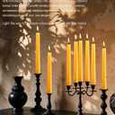 24 Pack Beeswax Taper Candles, 7 inch Dripless and Smokeless All Natural Beeswax Candles Sticks, 7 Hours Burning Time Meditation Candle, Nontoxic Unscented Bee Wax Candle for Home (Yellow)