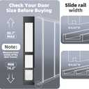 Dog Door for Sliding Glass Door with Magnetic Plastic Flat, Sliding Door Pet Doggie Door Insert with Lock, Adjustable Height No-Cut Required Doggy Door Access for Renters, Apartments, Patio (Black, S)