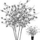 Daily Treasures 4pcs Snow Frosted Pine Branches with Pinecones - 78cm Artificial Christmas Pine Cone Branch,Winter Snowy Christmas Decoration for Xmas Tree,Vase, DIY, Crafts,Home,Wreath,Holiday Season