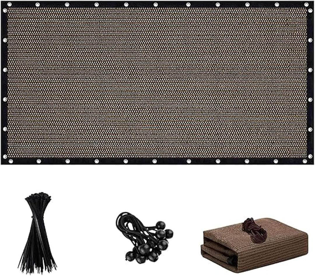 90% Sun Shade Cloth with Grommets, 8 X 12 FT Pergola Shade Cover, Mesh Tarp Sun Screen for Patio, Outdoor, Garden, Backyard