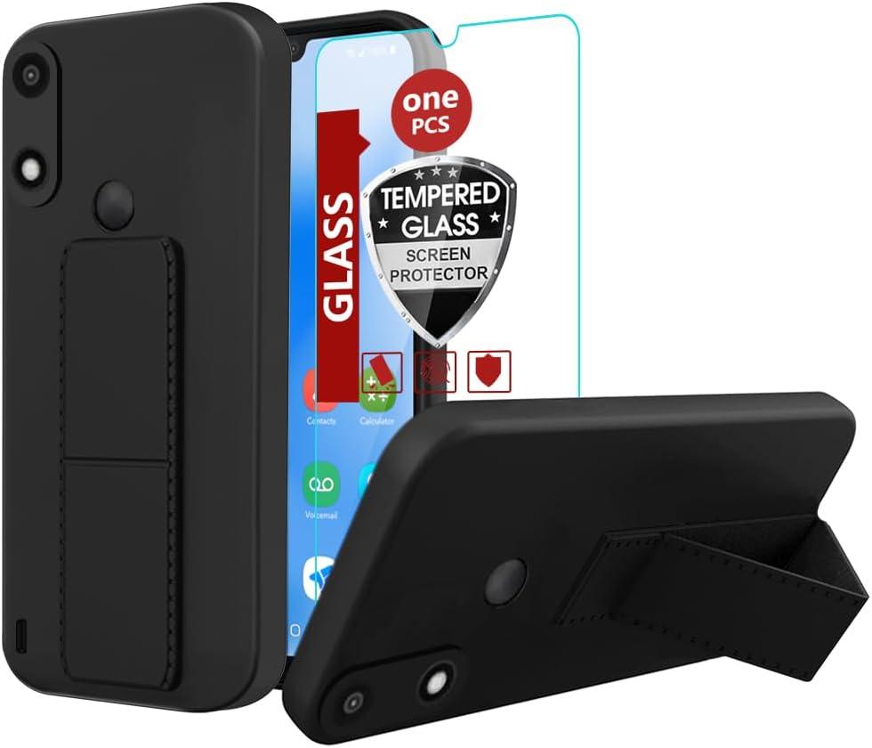 Compatible for G abb Phone 4 Case (NOT PRO) 2024 Stand Phone Case, Hide Folding Kickstand Silicone TPU Shockproof Protective Cover Case for G abb Phone 4 - Black