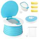 Portable Potty, Travel Potty Training For Car, Collapsible Toddler potty Chair - Blue