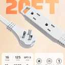 DEWENWILS 20FT Extension Cord with 3-Prong Flat Plug, 16/3 SPT-3 Flat Wire