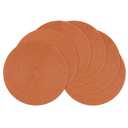 SHACOS Round Placemats Set of 6 Washable 15 inch Round Placemat Cotton Polyester Woven Braided Table Place Mats for Dining Table Decor, Dark Orange