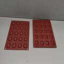 2 Pcs Madeline Pans, 20 Cavity Silicone Madeleine Baking Molds for Cookie, Cake, Chocolate, Candy Red