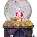 MerryPulse Christmas Snow Globes Swirling Glitter Santa Snow Globe Lantern Lighted Musical Water Lantern with 8 Songs for Christmas Decoration Gifts (Multicolor)