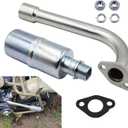 LOSTAR 1" Go Kart Exhaust With Screw On Muffler Compatible with Predator 212cc/Clone 196cc Engines
