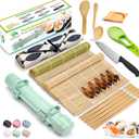 SmileTools Sushi Making Kit, 22 in 1 Sushi Roller Sushi Maker Kit with Bamboo Sushi Rolling Mats, Bazooka, Chef's Knife, Chopsticks, Sauce Dishes, Rice Spreader, Avocado Slicer, Guide Book