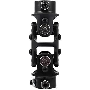 SCITOO 3/4" DD x 3/4"-36 Spline Steering Shaft Universal U-Joint Black Double, 127mm Working Angle 35 Degree