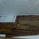 HCHQHS 6 Tier Open Bookcase, Rustic Farmhouse Book Shelves, Industrial Wood and Black Metal Bookshelves, Mid Century Bookcase for Home Office Living Room Bedroom