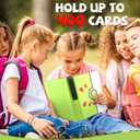 Collectible Trading Card Binder, 400 Pockets Card Holder with 50 Removable Sleeves, Portable Collection Binder Album Book Case Storage, Zipper Card Protective Sleeves for TCG, Sports Card (Friendly Green)