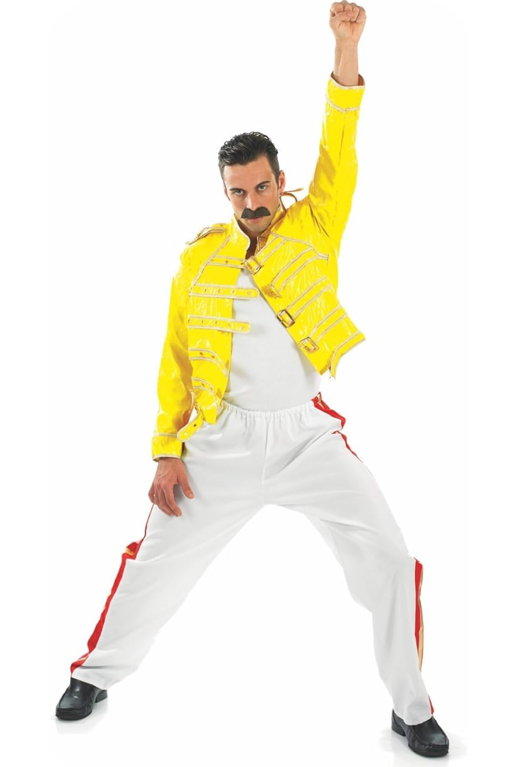 fun shack 80s Rock Costume for Men, Rocker Outfit, 80s Band Attire, Mens Singer Costume, Retro Rocker Look, M