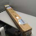 Blissun 7.5 ft Solar Umbrella, 18 LED Lighted Patio Umbrella, Table Market Umbrella (Black & White)