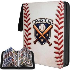 Baseball Card Binder,9 Pocket Trading Card Zip Binder, 900 Pockets Holder Sheets Display Storage Protectors, Baseball