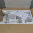 Bathroom Vanity Gold Light Fixture, 4 Lights Bathroom Lighting Matte Antique Brass Finish with Crystal Glass Shade, Gold Vintage Vanity Light for Bathrooms