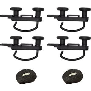 4Pcs Universal Roof Box U Metal Bolt Clamps Car Mounting Bracket Mounting Fitting U Clips Kit Rooftop Cargo Carrier Rack Bolts 85mm Internal Width with 8 Lock Nuts and 2 Straps