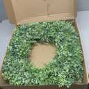 32'' Artificial Eucalyptus Wreath with Seeds for Front Door Decor(Green)