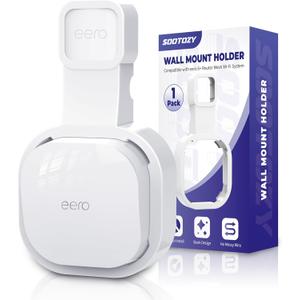 Wall Mount Holder for eero 6 and for eero 6+ Router Mesh Wi-Fi System  No Messy Wires, Space-Saving Outlet Wall Mount Holder for eero 6 Plus Extender, Stand Bracket for eero 6+ (White-1pcs)