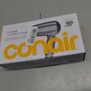 Conair Travel Hair Dryer with Dual Voltage, 1875W Compact Blow Dryer with Folding Handle, Gray