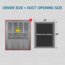 20 x 30 Inch (Duct Opening) Return Air Filter Grille for 1 Inch Filters, HVAC Vent Cover for Wall & Ceiling, Powder-Coated Steel with Removable Door